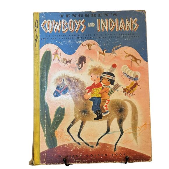 VTG 1948 Tenggren's Cowboys & Indians, A Giant Golden Book, HC - Picture 1 of 7